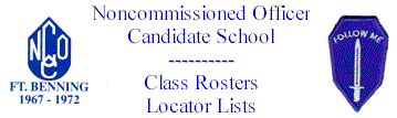 Noncommissioned Officer Candidates - Locator